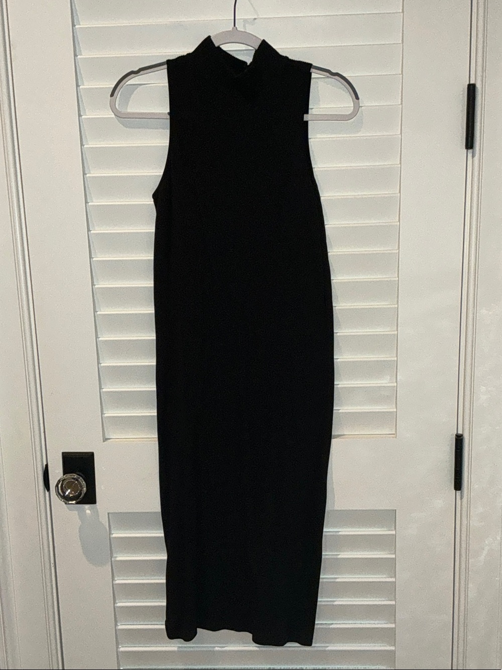 No Boundaries Black Sleeveless Mock Neck Maxi Dress
